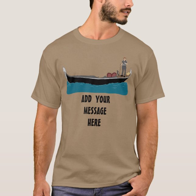Venice, Italy Gondola and Gondolier Italian T-Shir T-Shirt (Front)