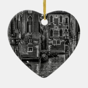 Venice italy gondola boat canal ceramic ornament