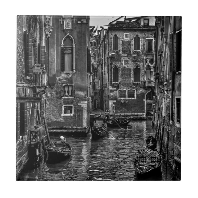 Venice italy gondola boat canal ceramic tile (Front)
