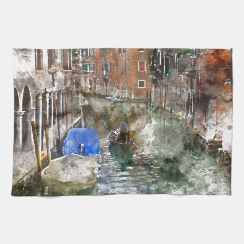 Venice Italy Gondola Kitchen Towel