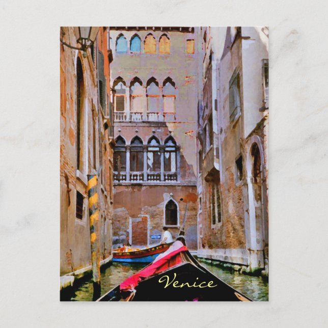 Venice Italy Gondola Postcard (Front)