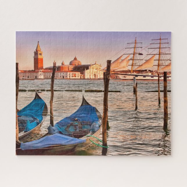 Venice, Italy Gondolas & Sailboat Jigsaw Puzzle (Horizontal)
