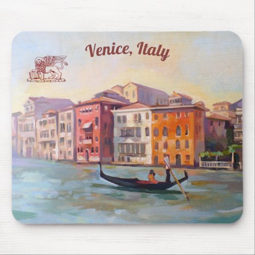 Venice Italy _ Gondolier on Grand Canal Mouse Pad