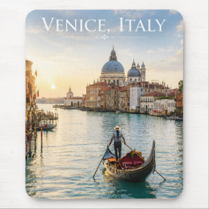 Venice Italy Grand Canal Gondola Sunset Mouse Pad