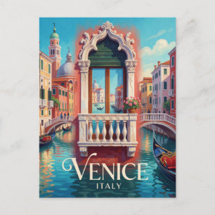 Venice Italy Grand Canal Historic Travel Postcard