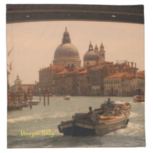 Venice Italy Grand Canal Vintage Cloth Napkin