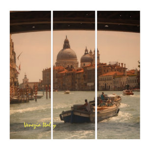 Venice Italy Grand Canal Vintage  Triptych