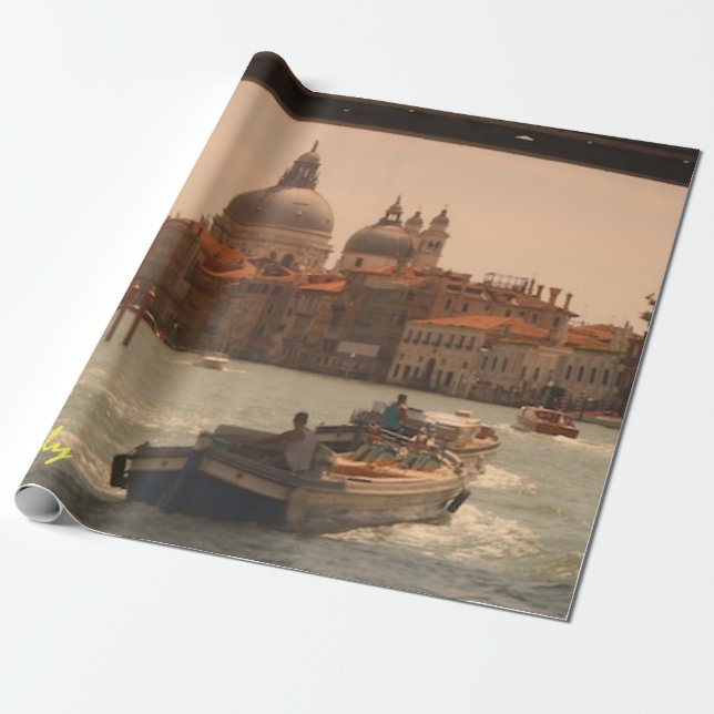 Venice Italy Grand Canal Vintage  Wrapping Paper (Unrolled)