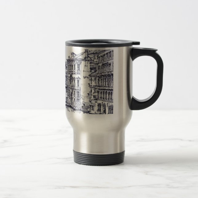 Venice, Italy, in ink Travel Mug (Right)
