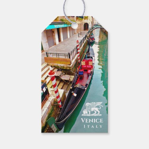 Venice Italy IT _ Colorful Gondola Station Gift Tags