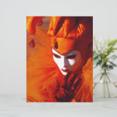 Venice, Italy (IT) - Orange Carnival Costume (Standing Front)