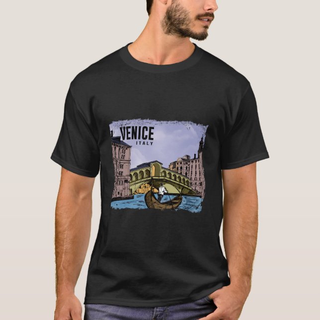 Venice Italy Long Sleeve Shirt Italian Tee (Front)