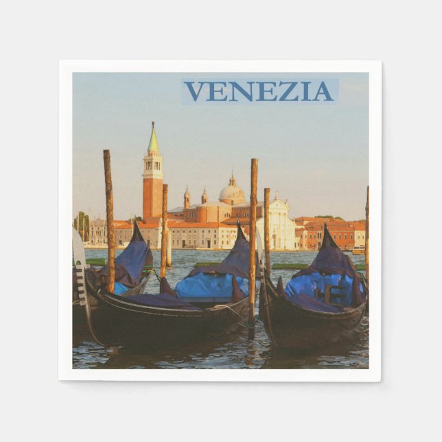 Venice Italy Paper Napkin (Front)