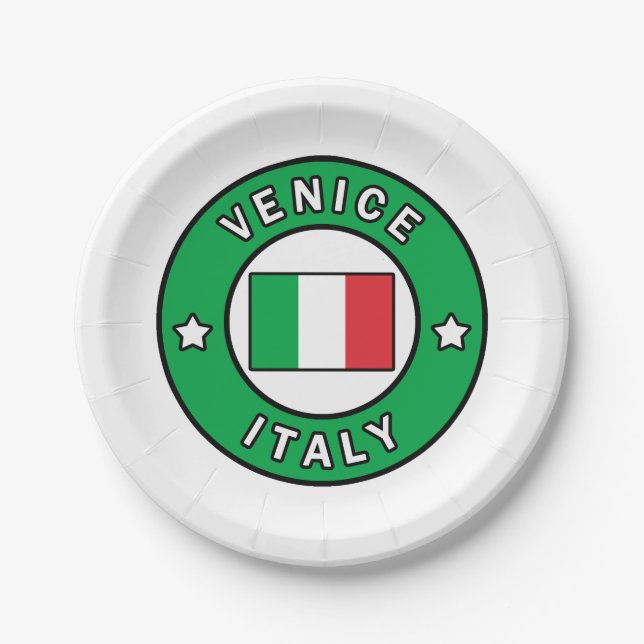 Venice Italy Paper Plates (Front)