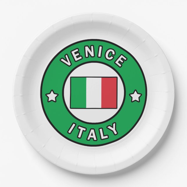 Venice Italy Paper Plates (Front)