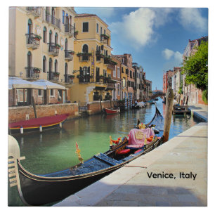 Venice, Italy, picturesque with gondola and canal, Ceramic Tile