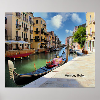 Venice, Italy, picturesque with gondola and canal, Poster