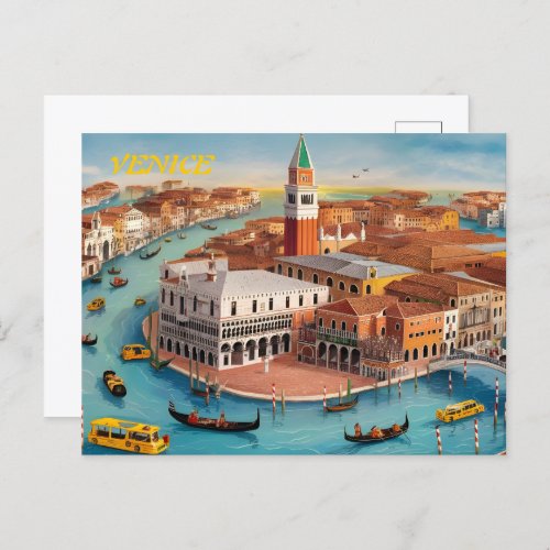 Venice Italy  Postcard