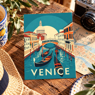 Venice Italy Rialto Bridge Vintage Postcard