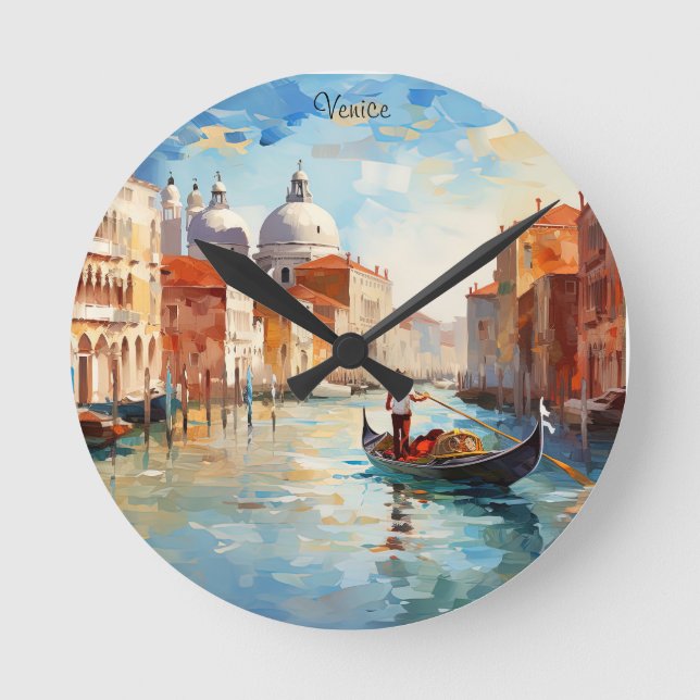 Venice, Italy Round Clock (Front)