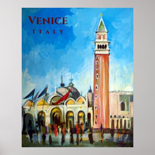 Venice Italy  Saint Mark Square Poster