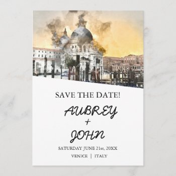 Venice Italy Save The Date Wedding Invitation by bbourdages at Zazzle