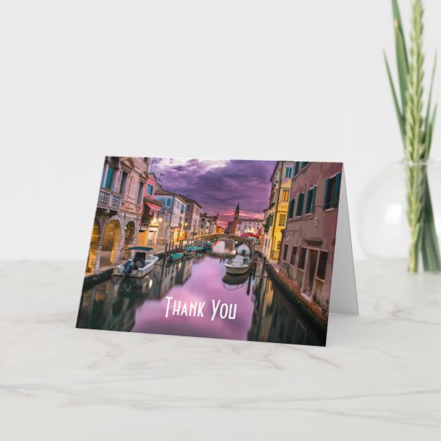 Venice, Italy Scenic Canal Landscape Thank You (Front)