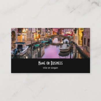 Venice  Italy Scenic Canal & Venetian Architecture Business Card by Mirribug at Zazzle