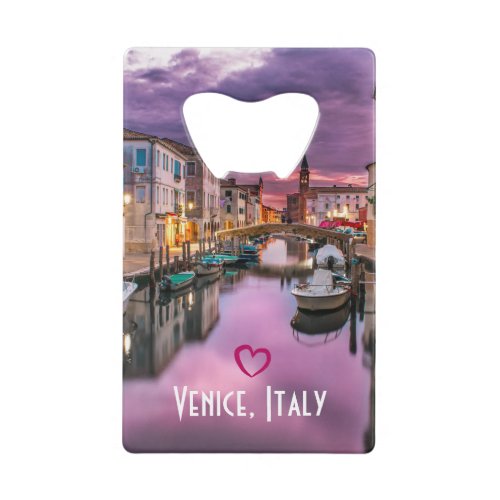 Venice Italy Scenic Canal  Venetian Architecture Credit Card Bottle Opener