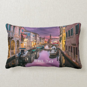 Venice, Italy Scenic Canal & Venetian Architecture Lumbar Pillow