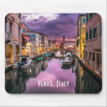 Venice, Italy Scenic Canal & Venetian Architecture Mouse Pad<br><div class="desc">A mousepad with a beautiful scenic landscape photo of a canal in Venice,  Italy. With dark purple clouds,  looks like a storm is coming. Great capture of the unique venetian architecture and watery reflections.</div>