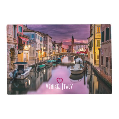 Venice Italy Scenic Canal  Venetian Architecture Placemat