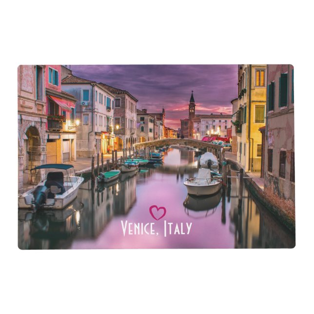Venice, Italy Scenic Canal & Venetian Architecture Placemat (Front)