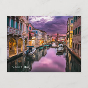 Venice, Italy Scenic Canal & Venetian Architecture Postcard