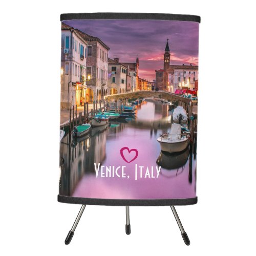 Venice Italy Scenic Canal  Venetian Architecture Tripod Lamp