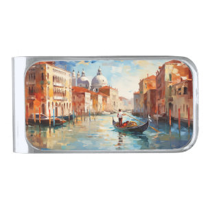 Venice, Italy Silver Finish Money Clip