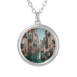 Venice Italy The Floating City Silver Plated Necklace