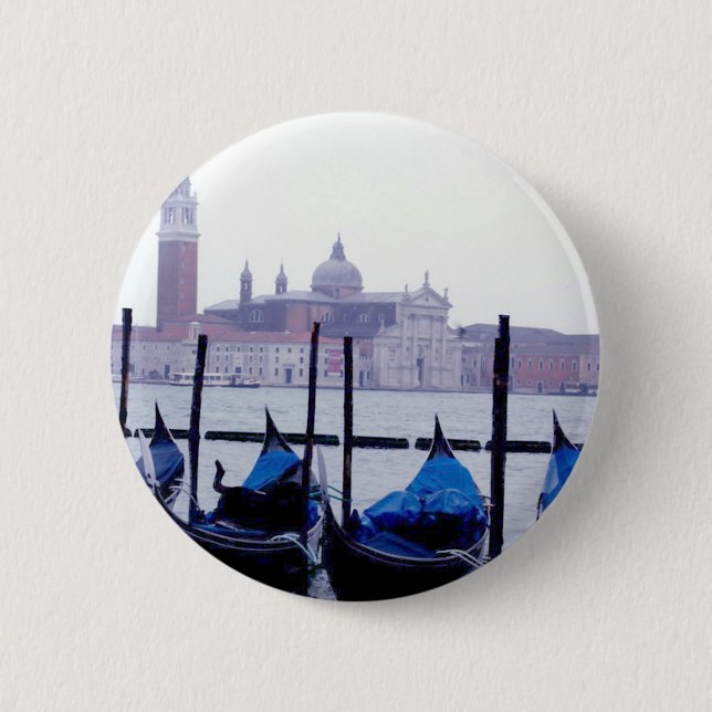 Venice Italy Travel Pinback Button (Front)