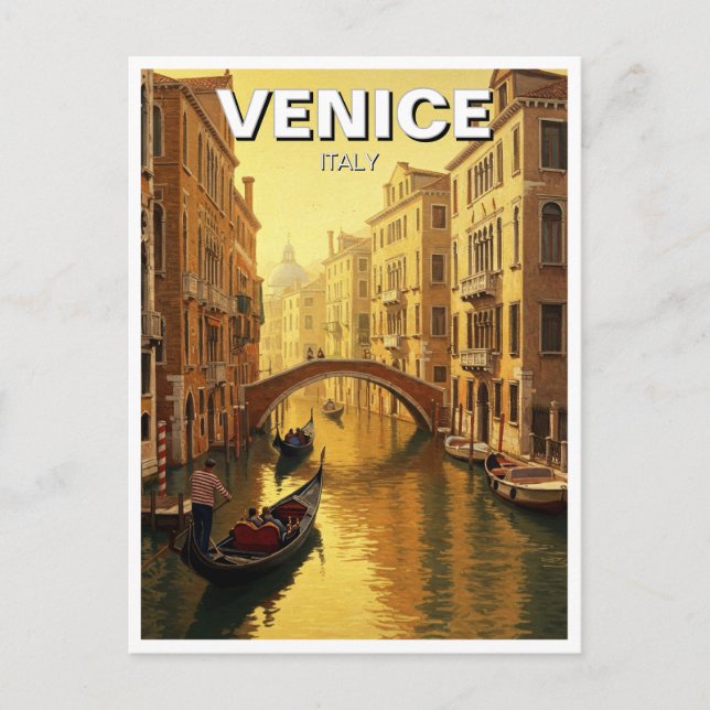 Venice Italy Travel Souvenir Painting Postcard (Front)