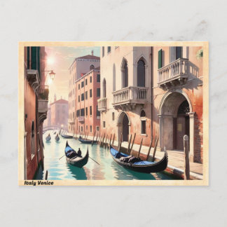Venice Italy Travel Vintage Postcard