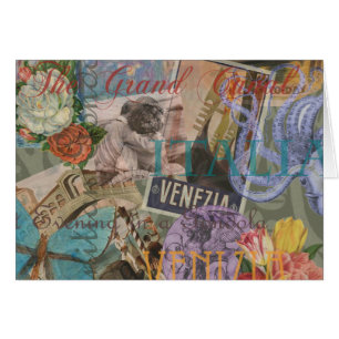 Venice Italy Travel Vintage Pretty Colorful Art
