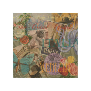 Venice Italy Travel Vintage Pretty Colorful Art