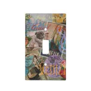 Venice Italy Travel Vintage Pretty Colorful Art Light Switch Cover