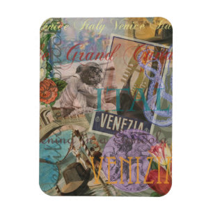 Venice Italy Travel Vintage Pretty Colorful Art Magnet