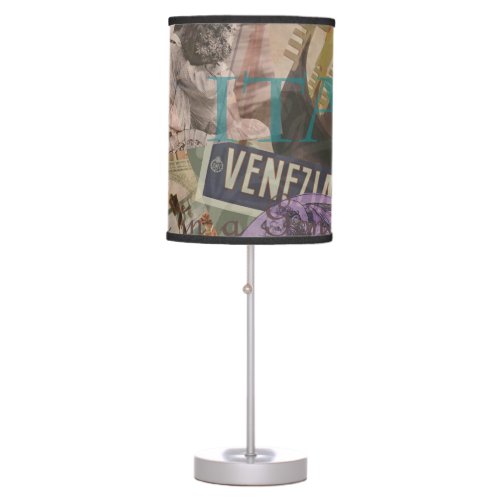 Venice Italy Travel Vintage Pretty Colorful Art Table Lamp