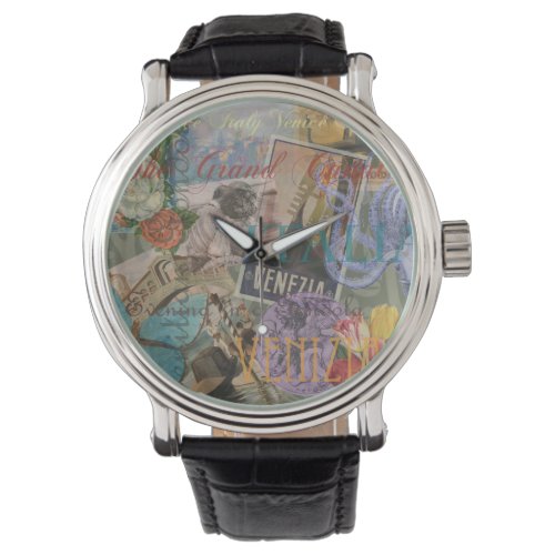 Venice Italy Travel Vintage Pretty Colorful Art Watch