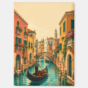 Venice Italy Venetian Venetian Canal Vintage Magnet