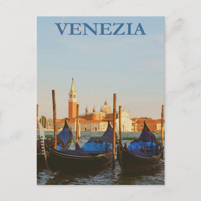 Venice, Italy Venezia vintage travel postcard (Front)