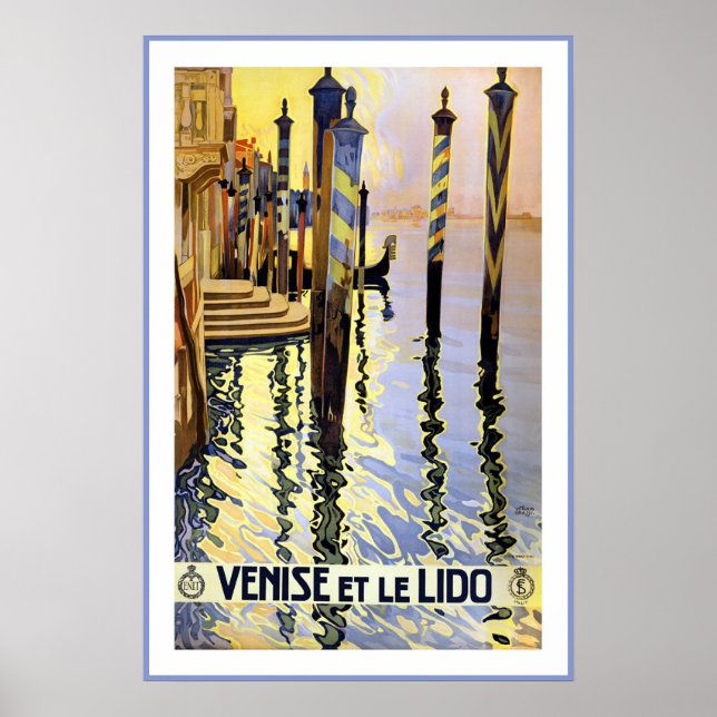 Venice Italy / Venise Et Le Lido Travel Poster (Front)