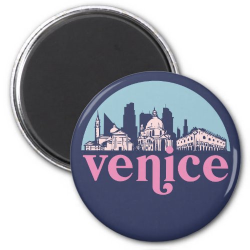 Venice Italy Vintage City Skyline Cityscape Art Magnet
